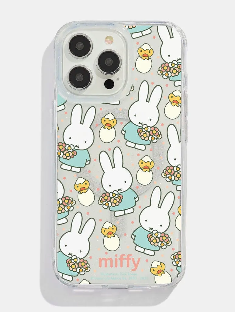 Miffy x Skinnydip Easter Chick Glitter MagSafe iPhone Case sold by Skinnydip London
