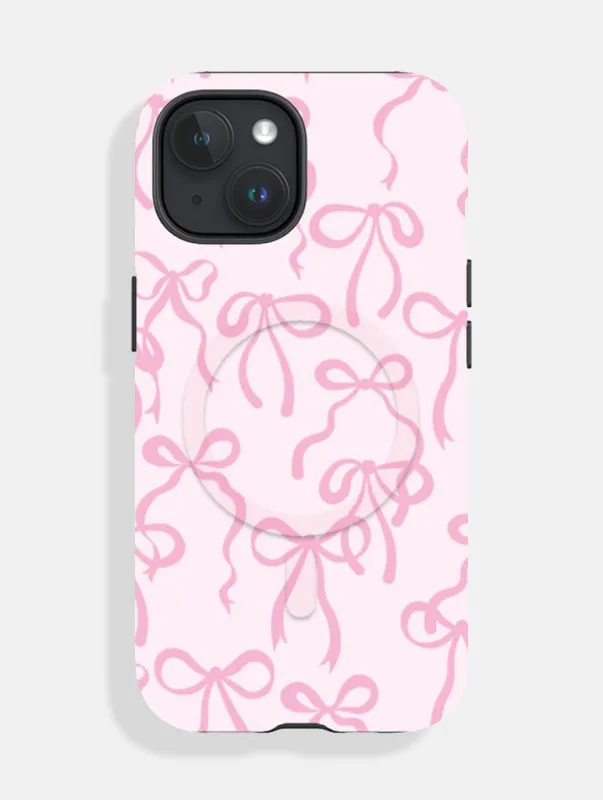 Pink Bows MagSafe Ultra Protective iPhone Case sold by Skinnydip London