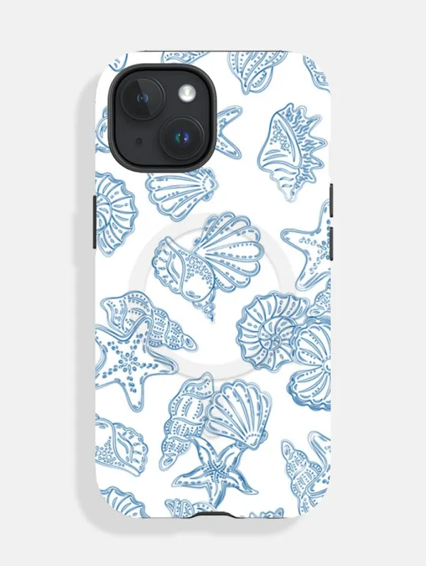 Blue Sea Shells MagSafe Ultra Protective iPhone Case sold by Skinnydip London