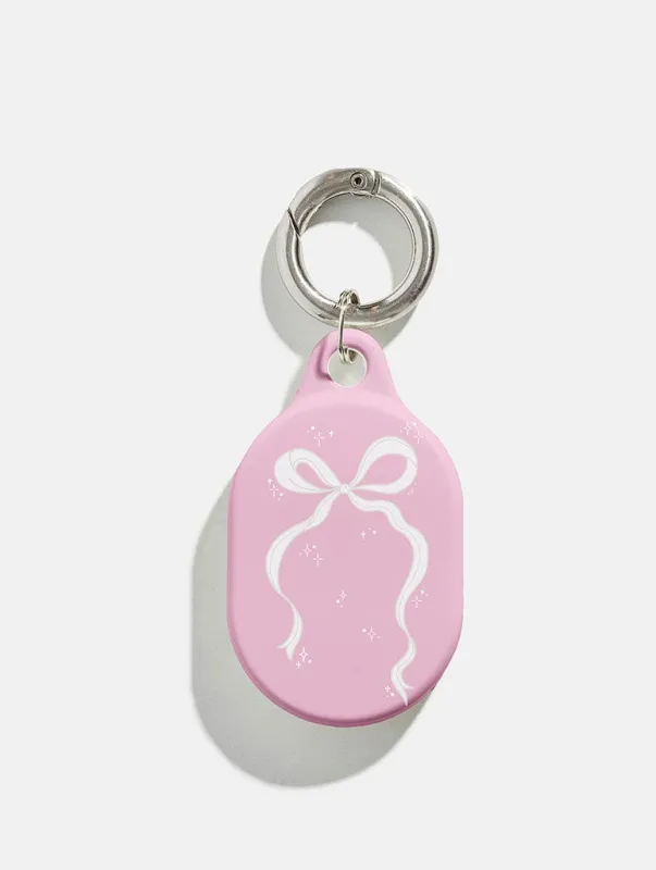 White Single Bow AirTag Case in Gloss sold by Skinnydip London