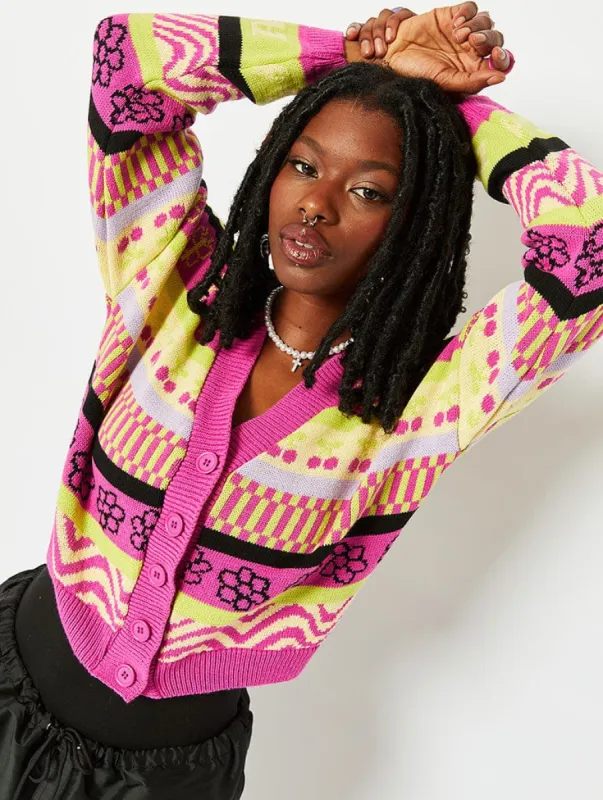 Chunky Fairisle Icon Cardi sold by Skinnydip London