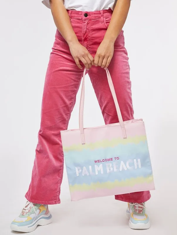 Welcome to Palm Beach Canvas Tote Bag sold by Skinnydip London