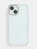 White Ditsy Hearts Shock iPhone Case sold by Skinnydip London