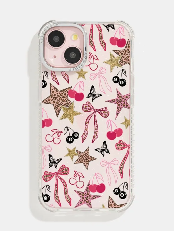 Leopard Cherry Shock iPhone Case sold by Skinnydip London