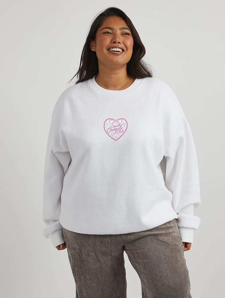 Coquette Cowgirls Club Sweatshirt In Ecru sold by Skinnydip London product image thumbnail 2