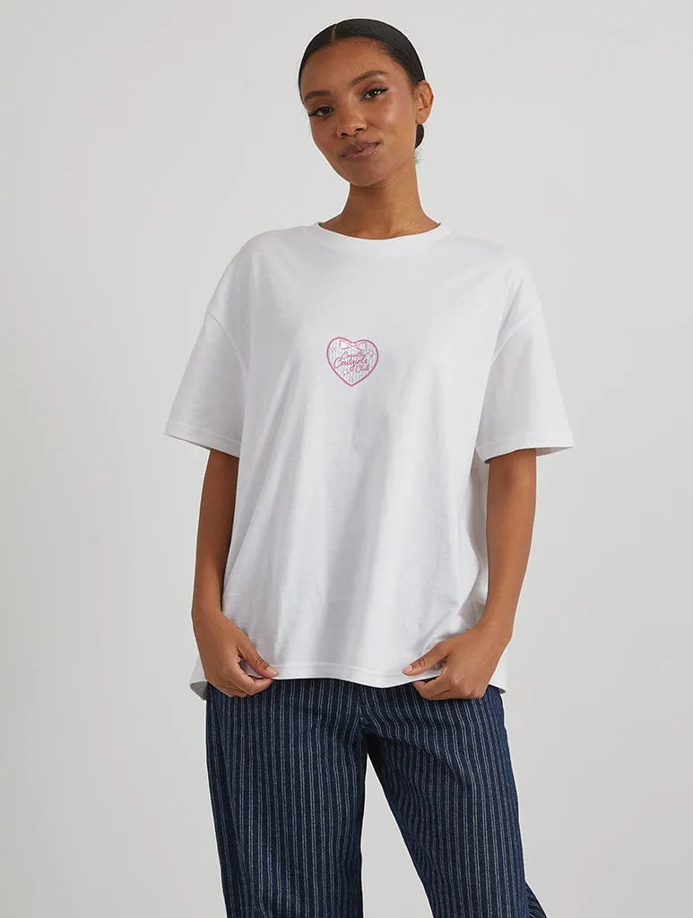 Coquette Cowgirls Club T-Shirt in Ecru sold by Skinnydip London product image thumbnail 2