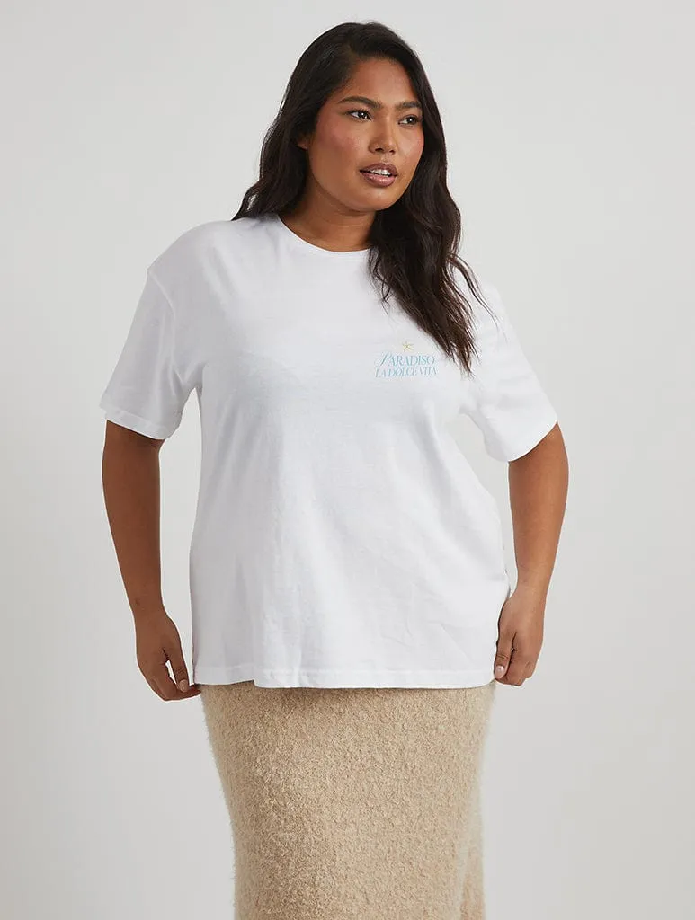 Paradiso T-Shirt in Ecru sold by Skinnydip London product image thumbnail 2