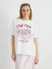 Self Care Sunday Dinner T-Shirt in Ecru sold by Skinnydip London