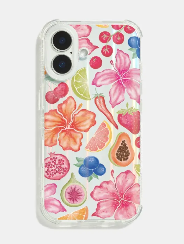 Exotic Fruit & Flowers Shock iPhone Case sold by Skinnydip London