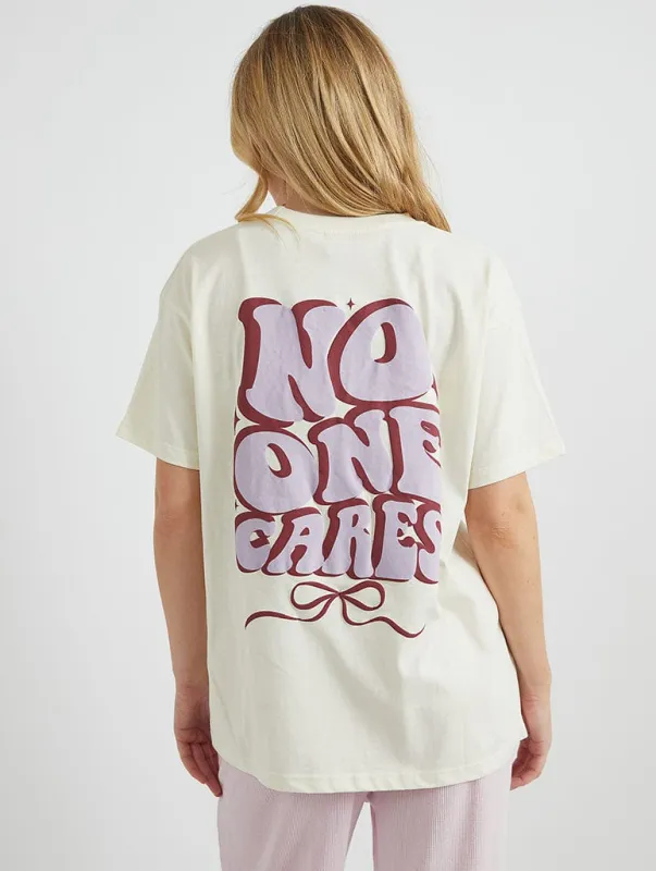 No One Cares T-Shirt sold by Skinnydip London
