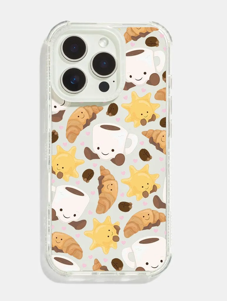 Morning Coffee & Croissants Shock iPhone Case sold by Skinnydip London