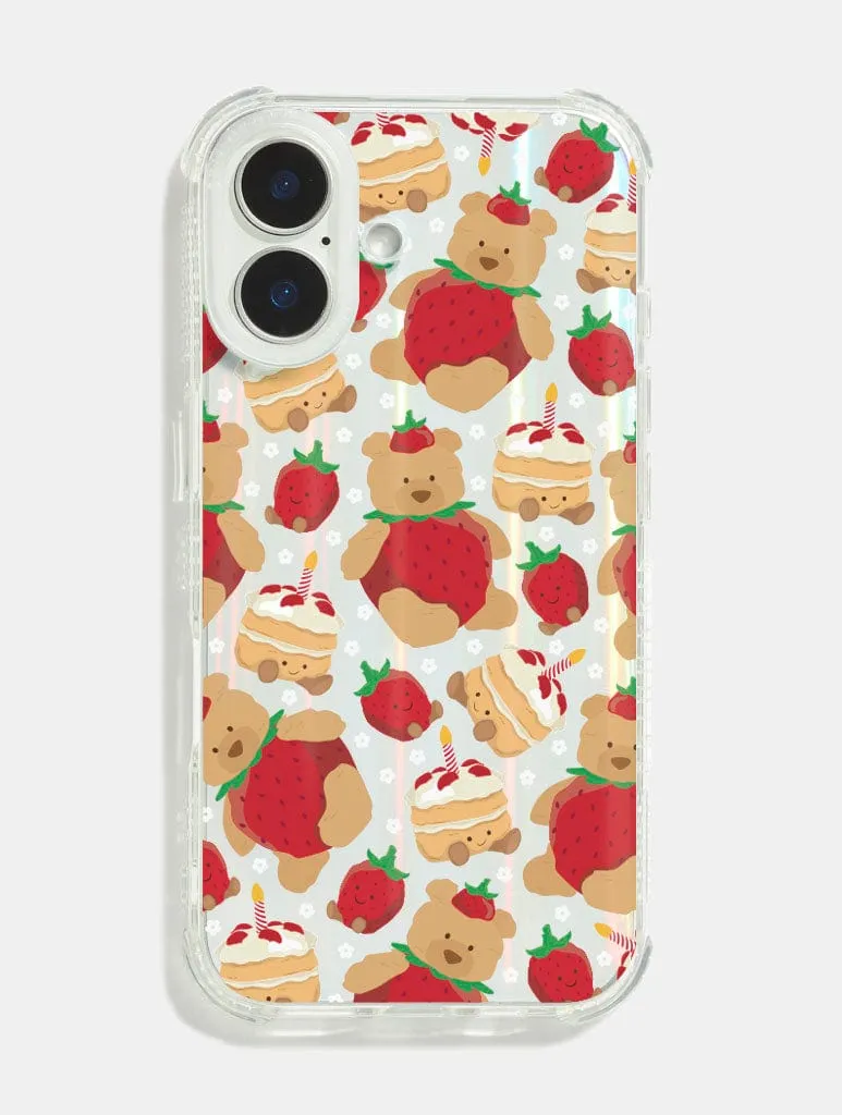 Strawberry Bear Shock iPhone Case sold by Skinnydip London