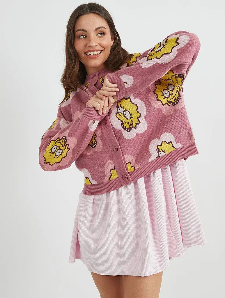 The Simpsons x Skinnydip Lisa Flower Knitted Cardigan sold by Skinnydip London product image thumbnail 3