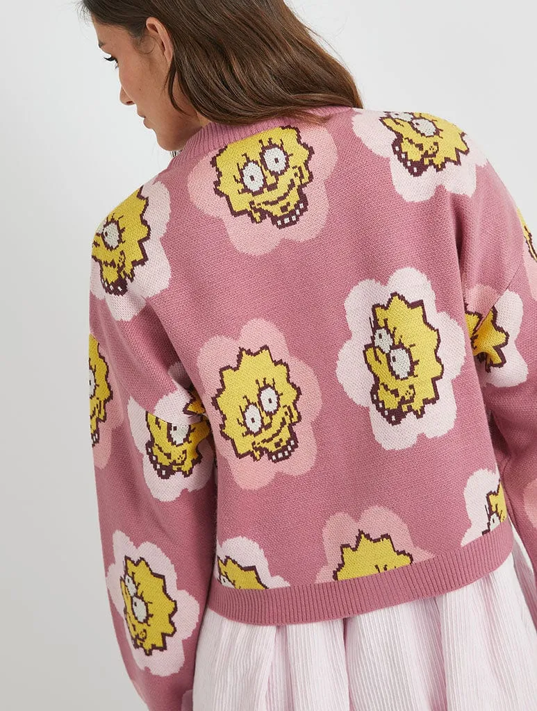 The Simpsons x Skinnydip Lisa Flower Knitted Cardigan sold by Skinnydip London product image thumbnail 5