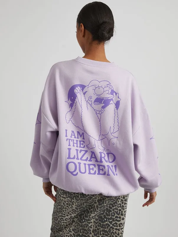The Simpsons x Skinnydip Lizard Queen Sweatshirt sold by Skinnydip London