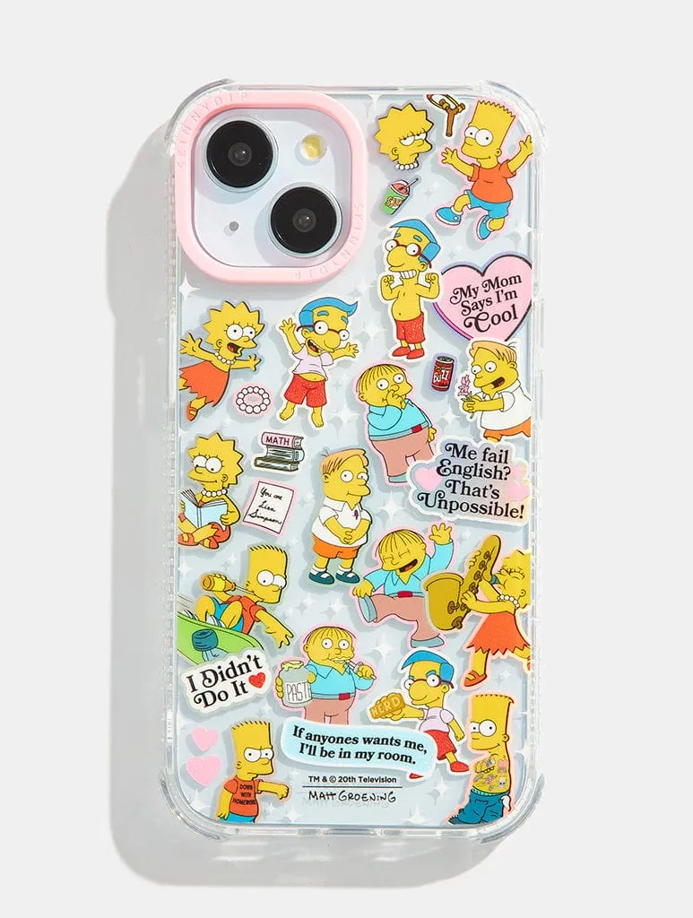 The Simpsons x Skinnydip My Mum Says I'm Cool Sticker Shock iPhone Case sold by Skinnydip London
