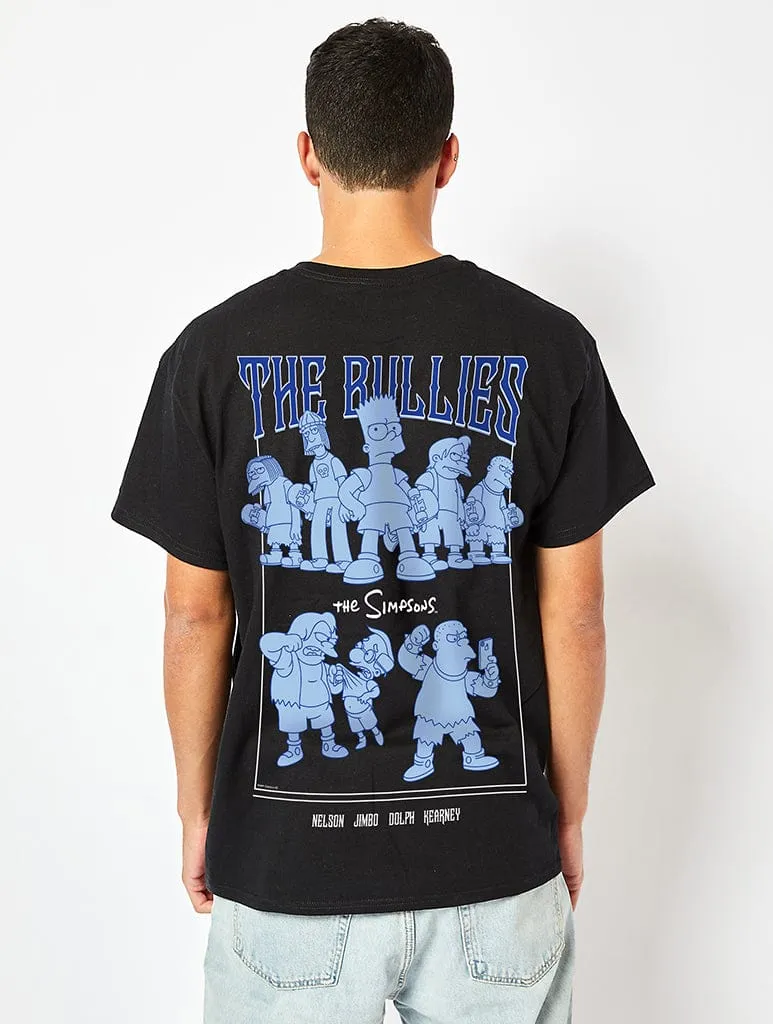 The Simpsons The Bullies T-Shirt in Black sold by Skinnydip London