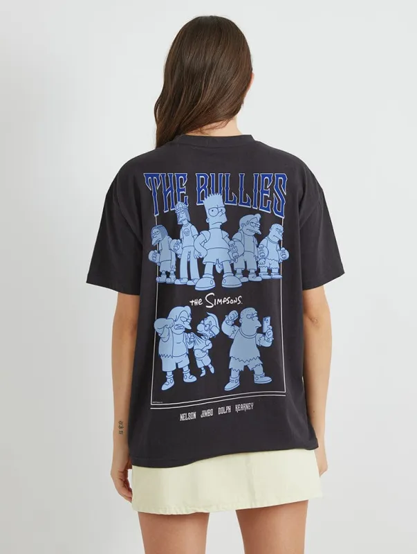 The Simpsons The Bullies T-Shirt in Black sold by Skinnydip London