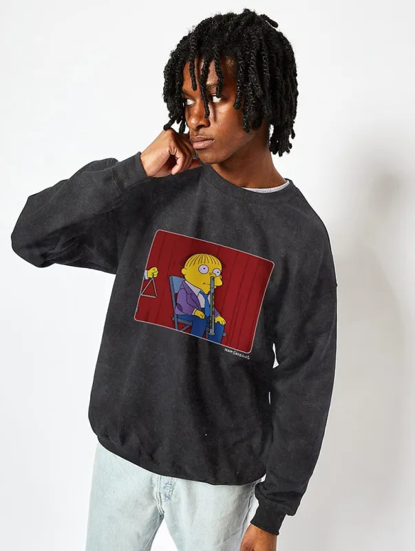 The Simpsons Ralph Sweatshirt in Acid Wash sold by Skinnydip London
