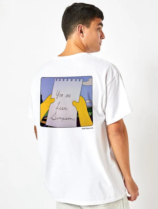 The Simpsons You Are Lisa T-Shirt in White sold by Skinnydip London