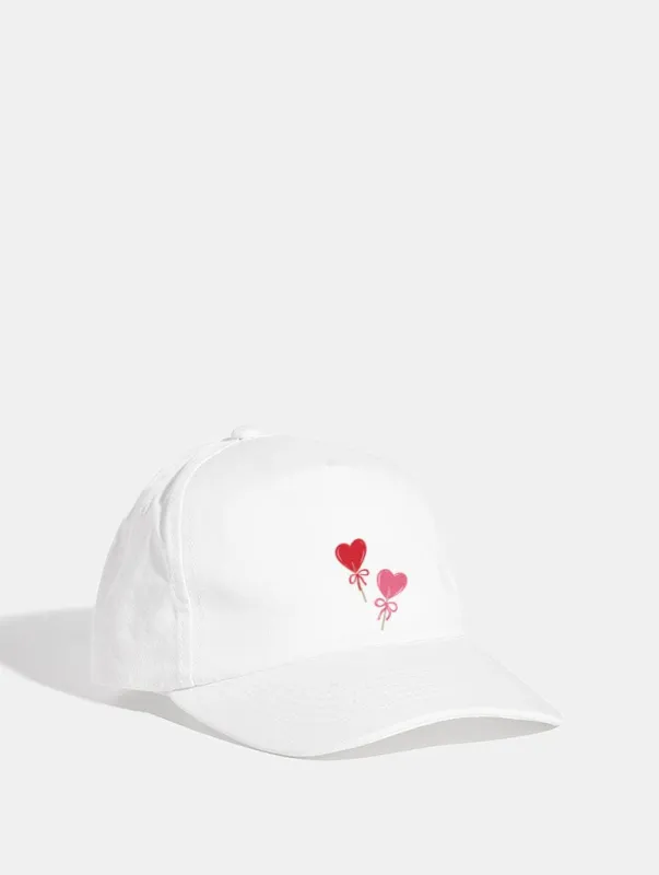 Lollipops Cap in White sold by Skinnydip London