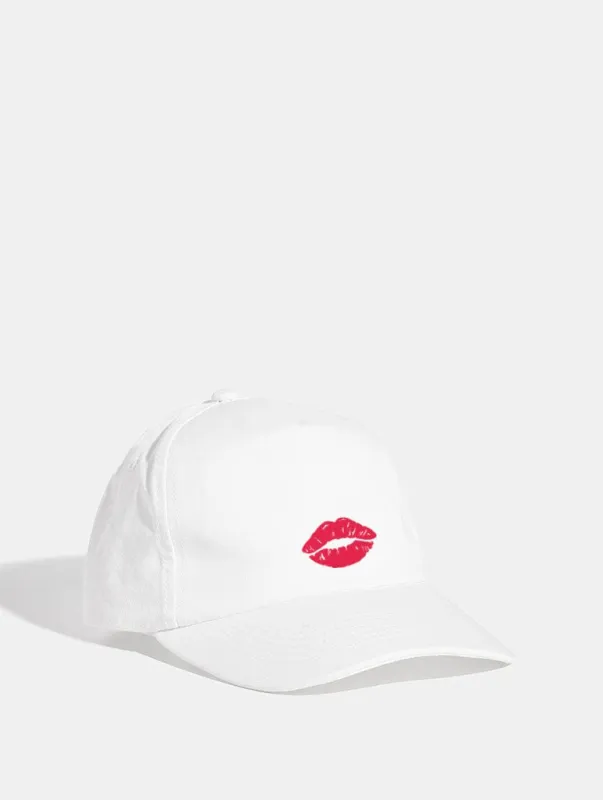 Kiss Cap in White sold by Skinnydip London