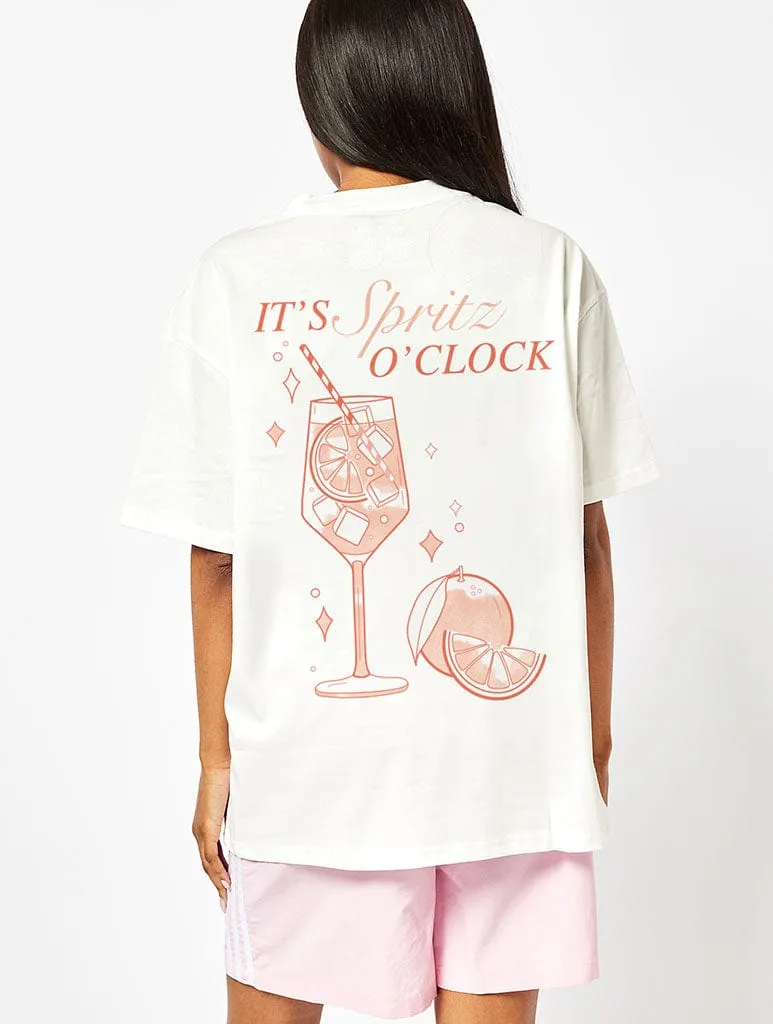 Aperol Spritz T-Shirt In Ecru sold by Skinnydip London