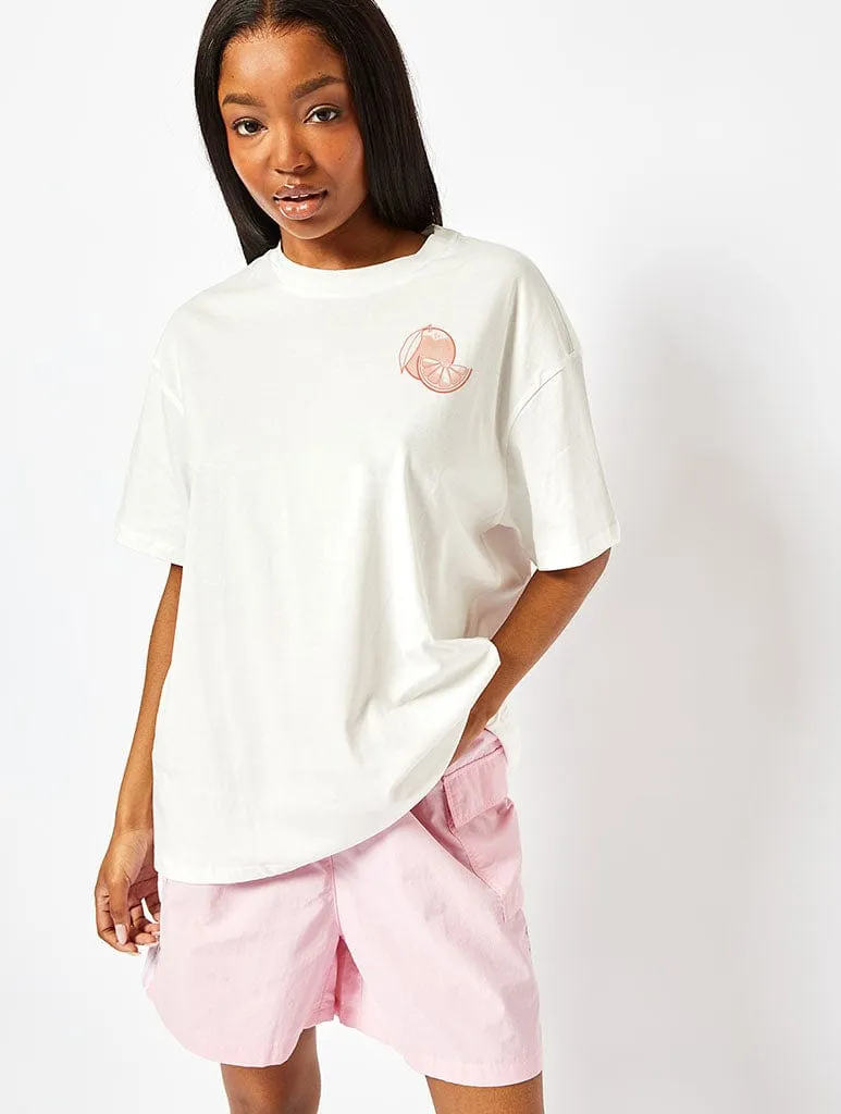 Aperol Spritz T-Shirt In Ecru sold by Skinnydip London product image thumbnail 2