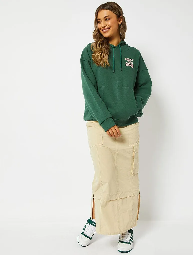 Sorry It's Not My Problem Oversized Hoodie in Green sold by Skinnydip London product image thumbnail 4