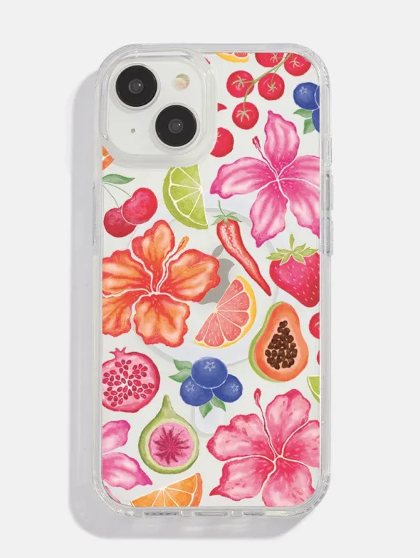 Exotic Fruit & Flowers MagSafe iPhone Case sold by Skinnydip London