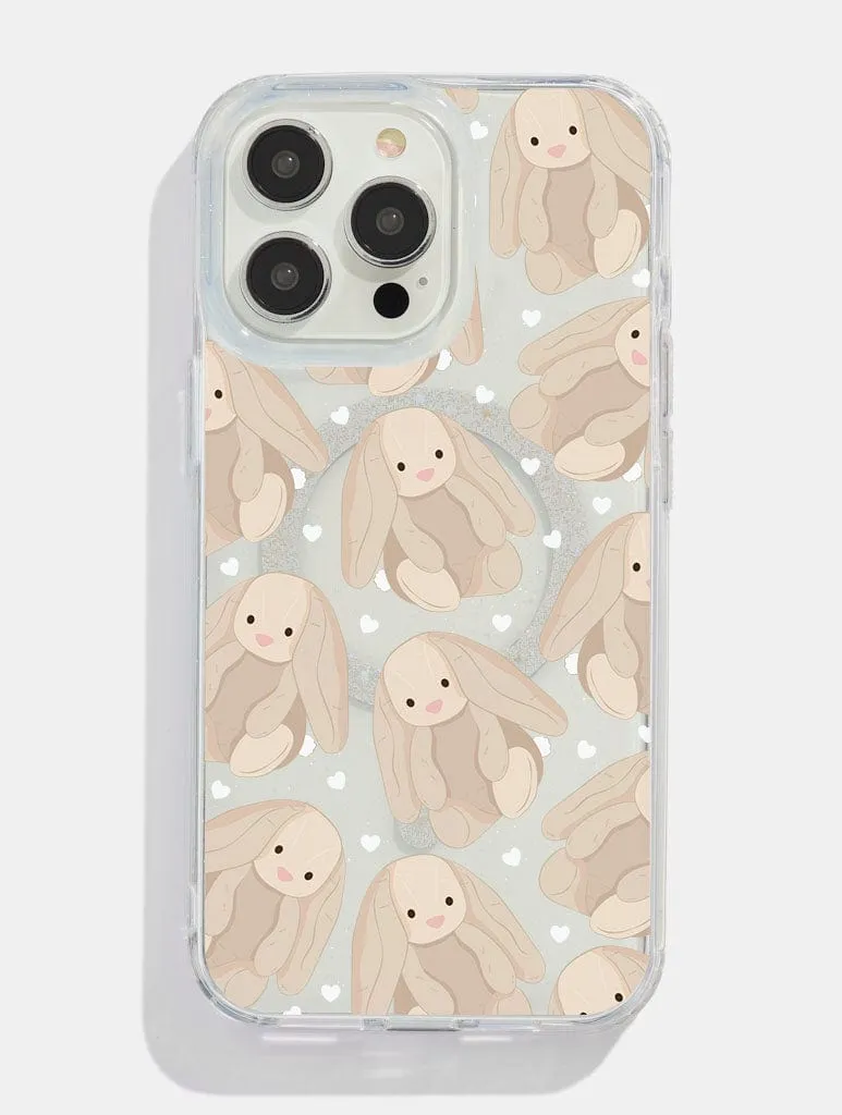 Beige Bunny Glitter MagSafe iPhone Case sold by Skinnydip London
