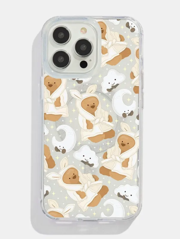 Bedtime Bear Glitter MagSafe iPhone Case sold by Skinnydip London