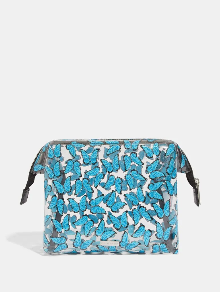 Blue Butterfly Glitter Wash Bag sold by Skinnydip London product image thumbnail 5