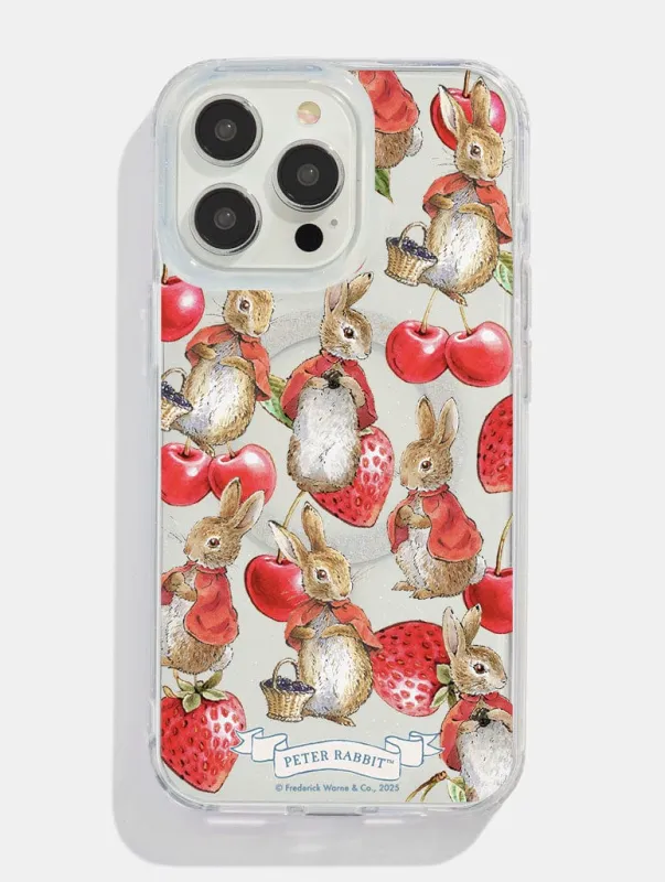 Peter Rabbit x Skinnydip Flopsy Cherry Glitter MagSafe iPhone Case sold by Skinnydip London