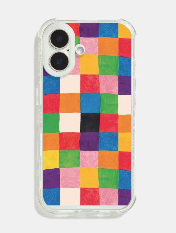 Elmer Patchwork Shock iPhone Case sold by Skinnydip London