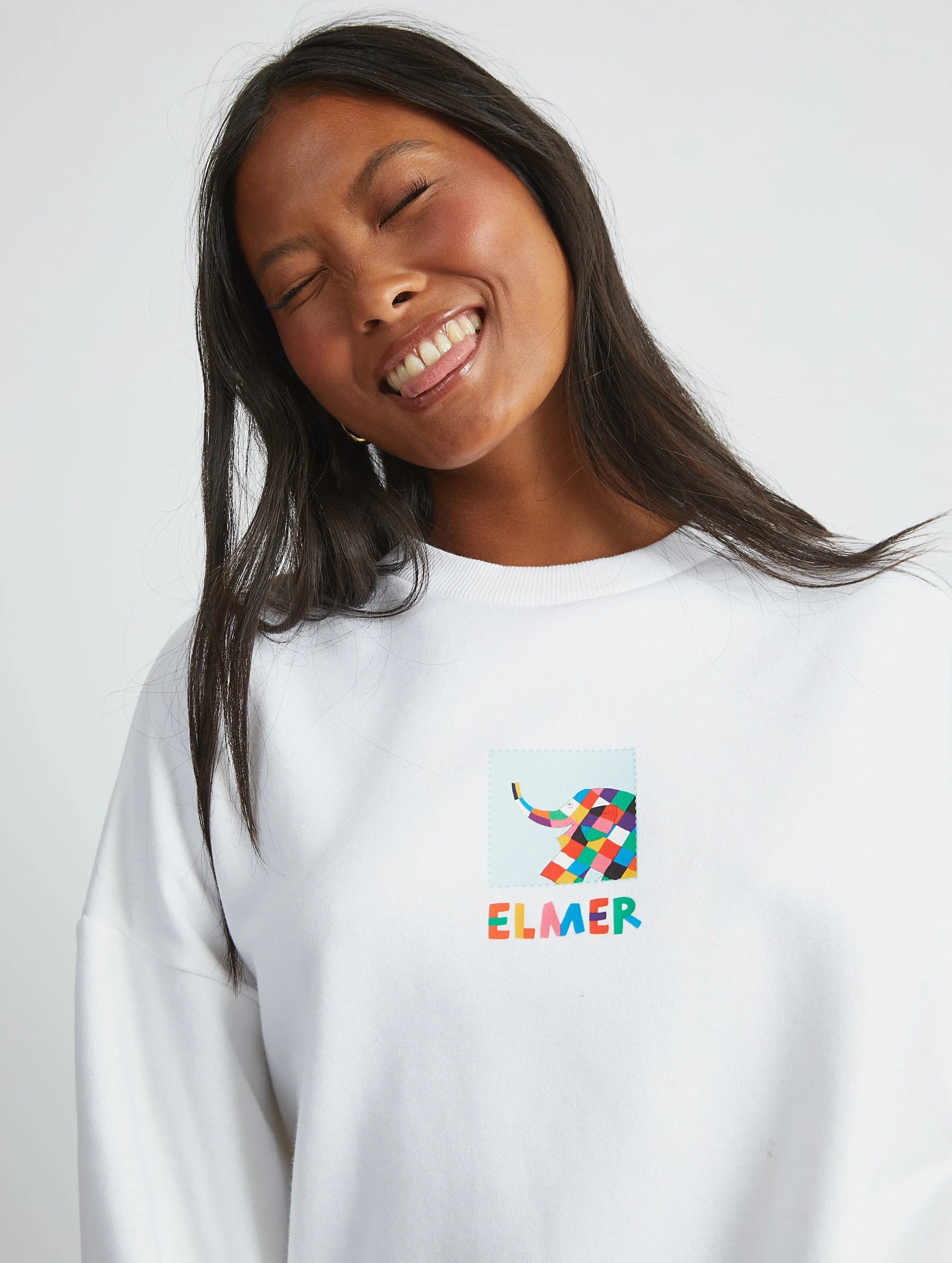 Elmer Patchwork Sweatshirt in Ecru sold by Skinnydip London product image thumbnail 2