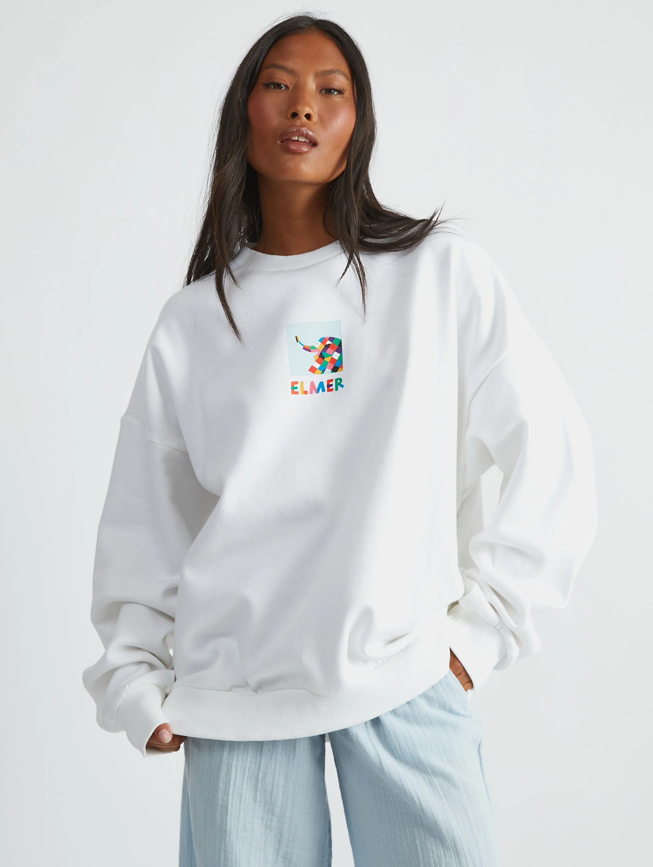 Elmer Patchwork Sweatshirt in Ecru sold by Skinnydip London product image thumbnail 4