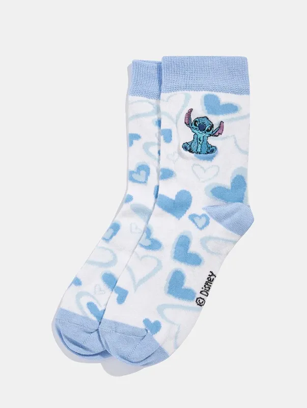 Disney Stitch Heart Print Socks sold by Skinnydip London