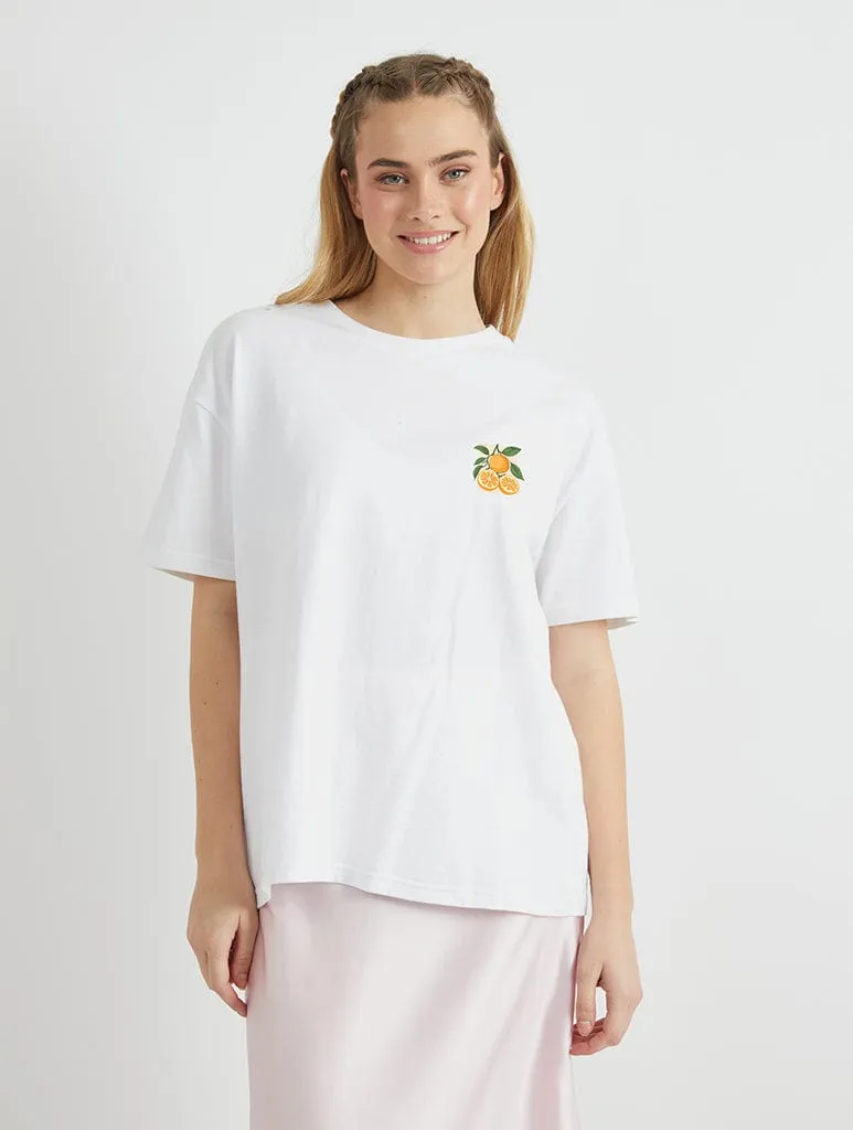 Citrus Club T-Shirt in Ecru sold by Skinnydip London product image thumbnail 2