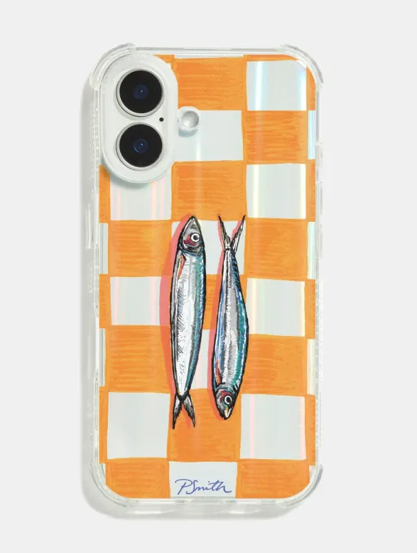 Pippa Smith Studio x Skinnydip Sardines On Check Shock iPhone Case sold by Skinnydip London
