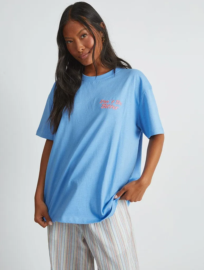 Dont Be Bitter Blue T-Shirt sold by Skinnydip London product image thumbnail 2
