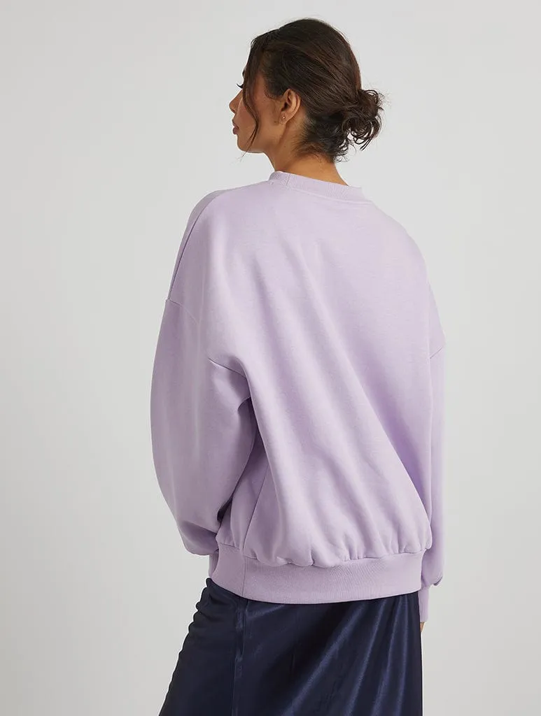 Disney Princess Castle Rapunzel Sweatshirt in Lilac sold by Skinnydip London product image thumbnail 2