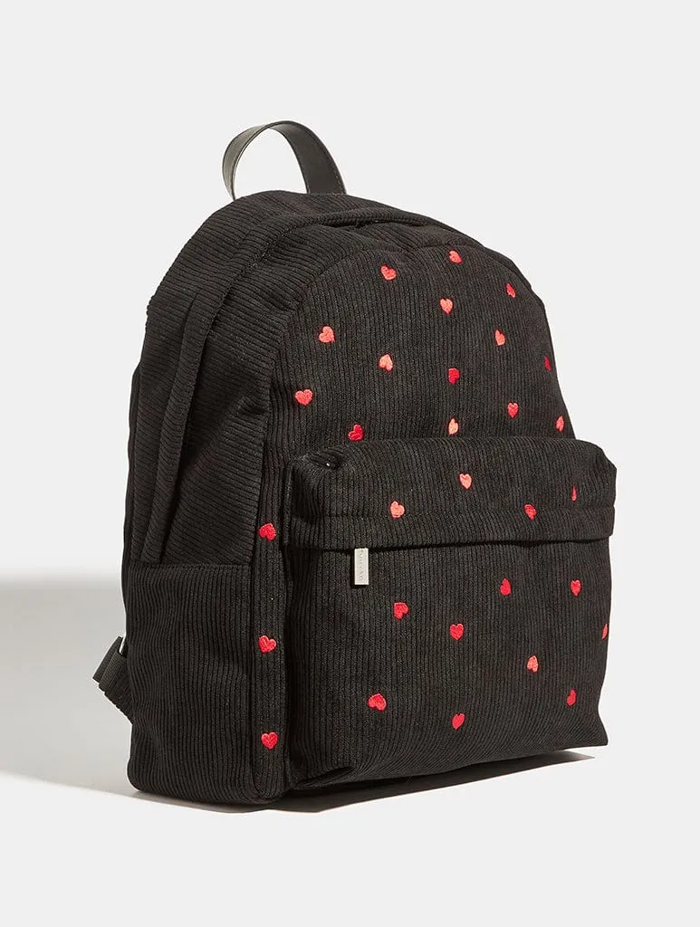Red Ditsy Heart Embroidered Backpack sold by Skinnydip London product image thumbnail 2