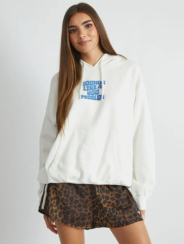 Sounds Like A You Problem Hoodie in Ecru sold by Skinnydip London product image thumbnail 5