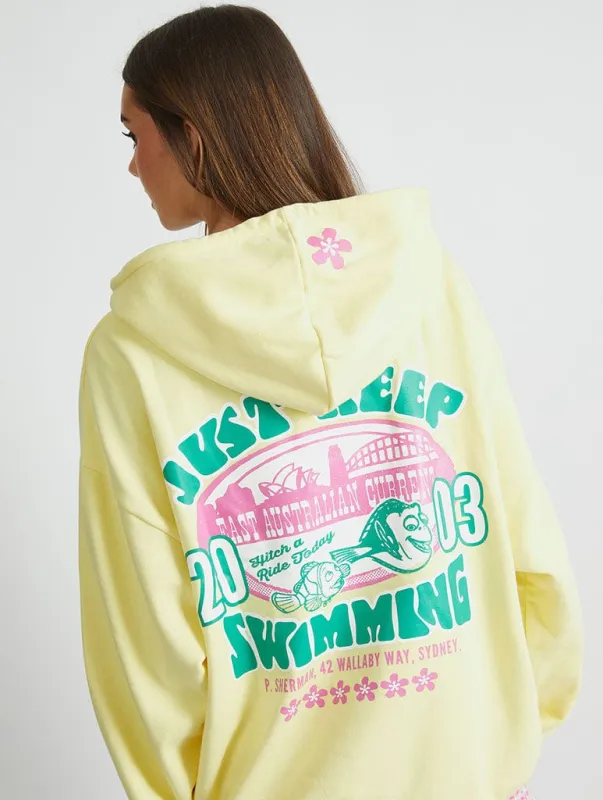Disney Finding Nemo Just Keep Swimming Hoodie sold by Skinnydip London