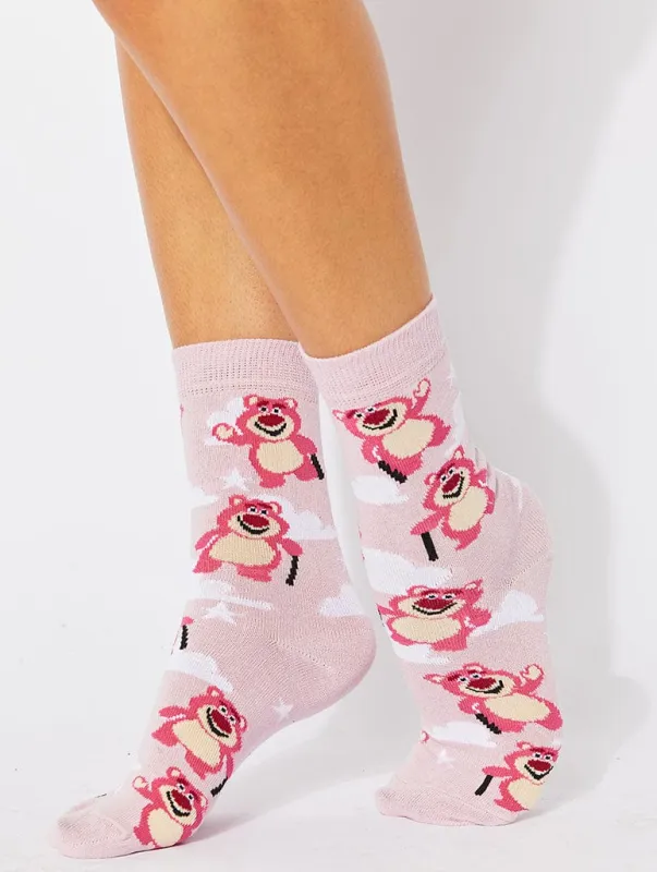 Toy Story Lotso Bear Socks made by Skinnydip London