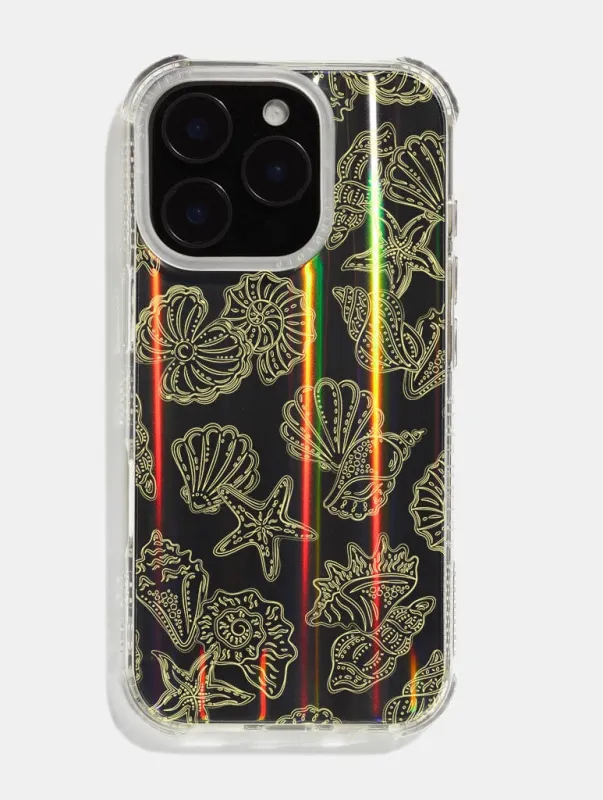 Yellow Outline Sea Shells Shock iPhone Case sold by Skinnydip London