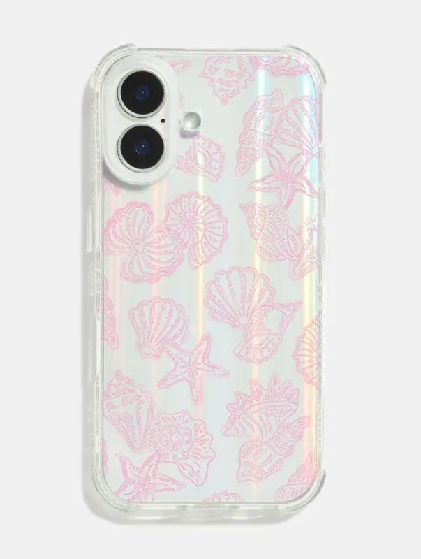 Pink Outline Sea Shells Shock iPhone Case sold by Skinnydip London