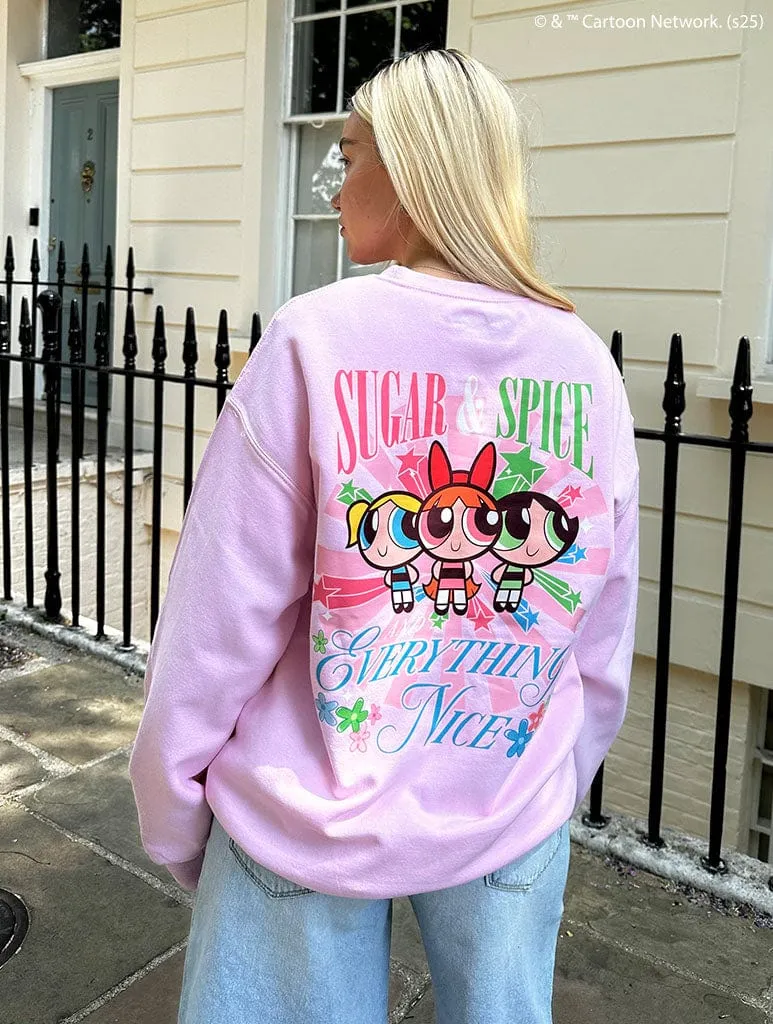 The Powerpuff Girls Sugar & Spice Sweatshirt In Pink sold by Skinnydip London product image thumbnail 3