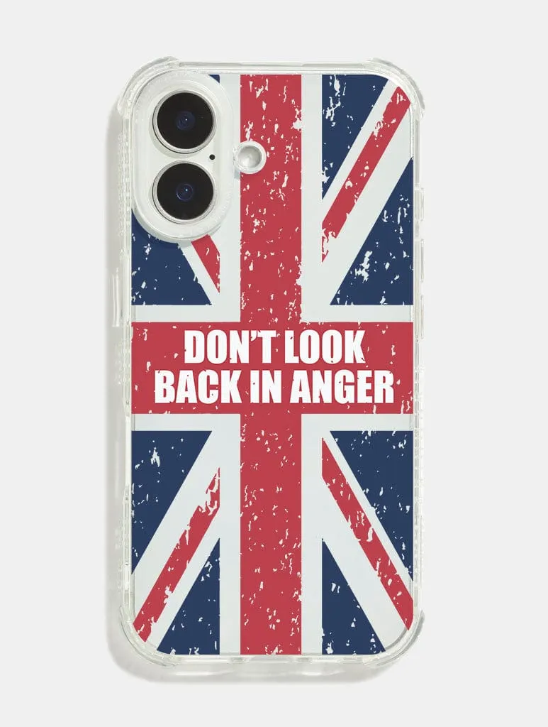Don't Look Back In Anger Shock iPhone Case sold by Skinnydip London
